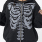 Vintage Black Oversized Hoodie with Skeleton Print