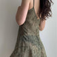 Backless Printed Slip Mini Dress