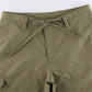 Green cargo trousers with straight legs and pockets