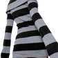 Strapless long-sleeved knitted mini dress with stripes