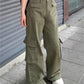 LUKE!!! Vintage 90s Green Cargo Jeans / 90s Vintage Green Cargo Jeans