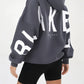 Hip hop oversize hoodie with letter print