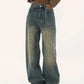LUKE!!! Vintage Distressed Baggy Boyfriend Jeans with Slash Pockets / Vintage Distressed Baggy Boyfriend Jeans with Slash Pockets