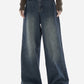 Vintage baggy boyfriend jeans with washed effect