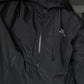 Retro Black Waterproof Oversize Outdoor Jacket with Hood