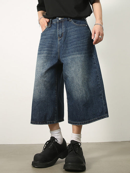 Vintage Oversize Verkürzte Zerrissene Baggy Jeans