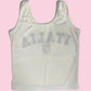 JY5 Letter Print Embroidery U Neck Tank Top/Letter Print Embroidery U Neck Tank Top