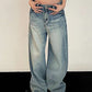 Vintage  Lockere Boyfriend Jeans mit Mopping Detail