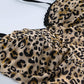 Vintage Schleifen Spitze Splice Cami Top mit Leopardenmuster