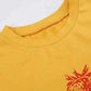 Gelbes Y2K Erdbeer Briefdruck Crop T-Shirt mit Kurzen Ärmeln