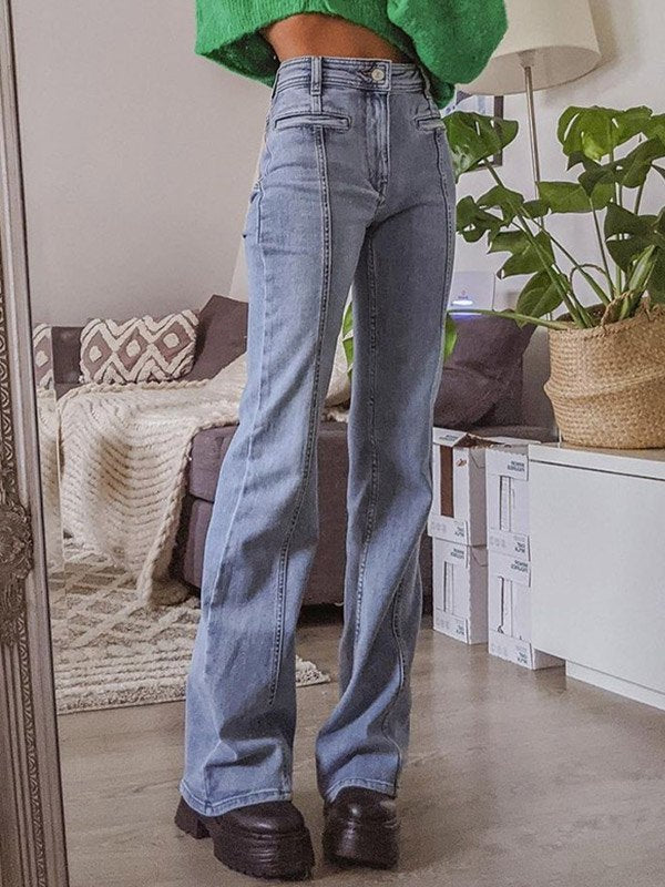 Flared jeans with Back Star patch