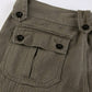 Straight leg cargo jeans with buttons