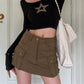 Star Patch Long Sleeve Knit Crop Top