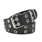Belt with double star eyelet buckle vintage 80s